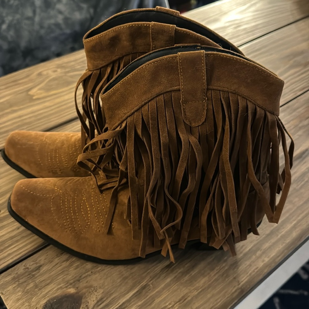 Fringe Ankle Boots